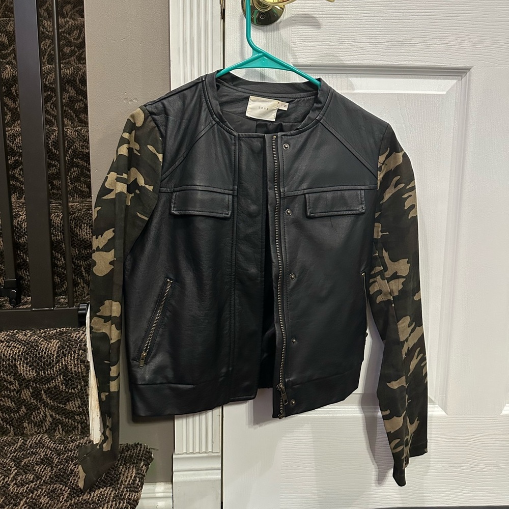Lush bomber leather jacket